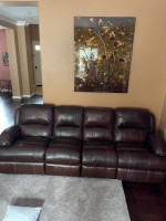 Four seat leather sofa