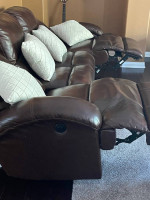 Four seat leather sofa
