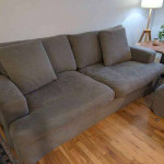 Performance Fabric Slipcover Sofa, Chair and 1/2, and Ottoman