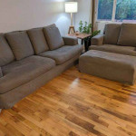 Performance Fabric Slipcover Sofa, Chair and 1/2, and Ottoman