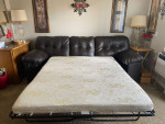 Leather sofa bed