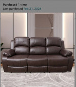New Leather Reclining Sofa!