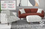 NEW IN BOX! Mid Century Sofa or Loveseat in Rust or Mustard!
