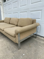 Milo Baughman Mid Century Modern Sofa Couch Mcm Chrome Legs