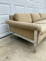 Milo Baughman Mid Century Modern Sofa Couch Mcm Chrome Legs