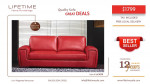 Condo Size Air Leather sofa Special design for armrest & headrest