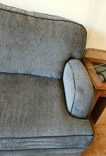 Quality Large Grey Sofa & Ottoman