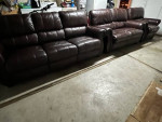 Leather Sofa, Loveseat and Single seat