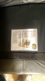 BLACK LEATHER LOVE SEAT SOFA