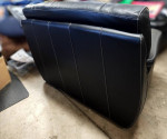 2 LIKE NEW GENUINE LEATHER OVERSIZED SOFA CHAIRS/SCANDINAVIAN DESIGNS