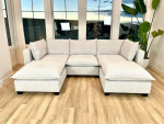 *NEW* 5-Piece Sectional Sofa Cloud Couch w/ 2 Ottomans