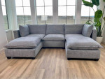 *NEW* 5-Piece Sectional Sofa Cloud Couch w/ 2 Ottomans