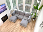 *NEW* 5-Piece Sectional Sofa Cloud Couch w/ 2 Ottomans