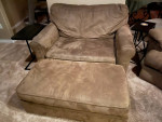 Love Seat Sleeper Sofa and Storage Ottoman Ashley Furniture