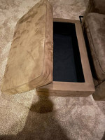 Love Seat Sleeper Sofa and Storage Ottoman Ashley Furniture