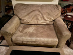 Love Seat Sleeper Sofa and Storage Ottoman Ashley Furniture