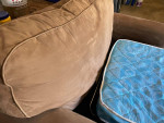Love Seat Sleeper Sofa and Storage Ottoman Ashley Furniture