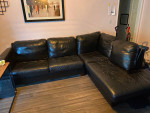 Black leather Sofa!!!