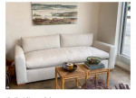 New Custom 90” Clad Home Designer Sofa (Floor Model)