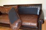 Very Rare Custom RL McIntyre Sofa and Love Seat Rich Brown Leather /Cr