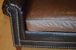 Very Rare Custom RL McIntyre Sofa and Love Seat Rich Brown Leather /Cr