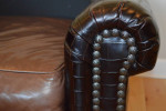 Very Rare Custom RL McIntyre Sofa and Love Seat Rich Brown Leather /Cr