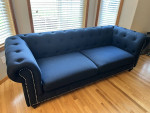 Blue Chesterfield 90in Sofa
