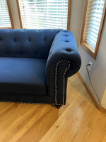 Blue Chesterfield 90in Sofa