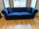 Blue Chesterfield 90in Sofa