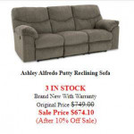 RECLINING SOFA SALE - 10 NEW STYLES - STARTING AT