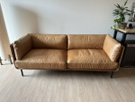 Crate and Barrel Wells Leather Sofa