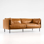 Crate and Barrel Wells Leather Sofa