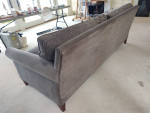 7-foot Crate & Barrel Grey Felt Sofa Couch