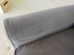7-foot Crate & Barrel Grey Felt Sofa Couch