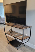Gray/White/Brown Console Sofa Table