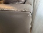 Leather Taupe 3-seater Delfina Sofa from Ana Furniture