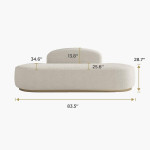 MODERN LIVING ROOM CURVED SOFA