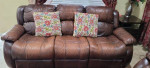 power reclining leather sofa