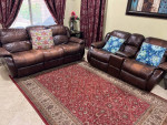 power reclining leather sofa