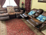 power reclining leather sofa