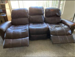 Leather Reclining Sofa