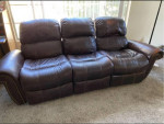 Leather Reclining Sofa