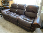 Leather Reclining Sofa