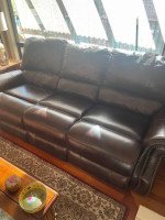 Leather sofa & matching recliner