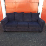 Grey Microfiber Couch / Sofa