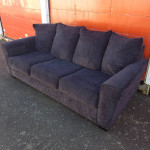 Grey Microfiber Couch / Sofa