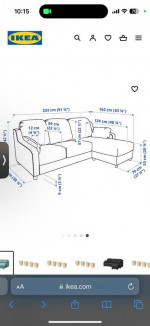 IKEA Vinliden Sofa with Chaise