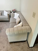 2PCS Chesterfield Sofa Set with Tufted Velvet Upholstered