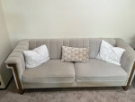 2PCS Chesterfield Sofa Set with Tufted Velvet Upholstered