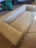 Like new Custom Leather Bonham Sofa